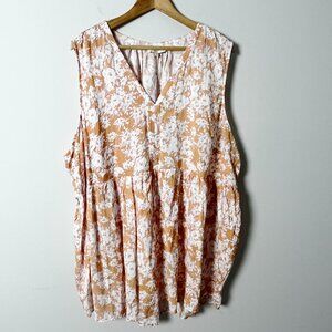 Cynthia Rowley Floral Sleeveless Tunic 3X